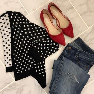 {Talbots} Polka Dot Shrug
